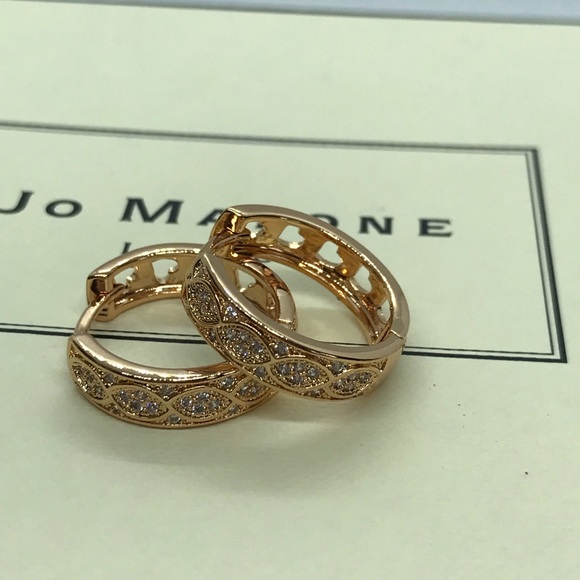 Gold Plated Huggie Hoop Earrings - Picture 3 of 6